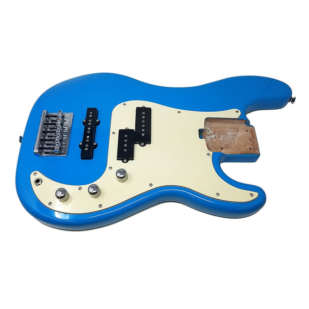 Allen Eden 5 String Jazz Bass Body Robin's Egg Blue | Alder Loaded with 3 Ply Pickguard