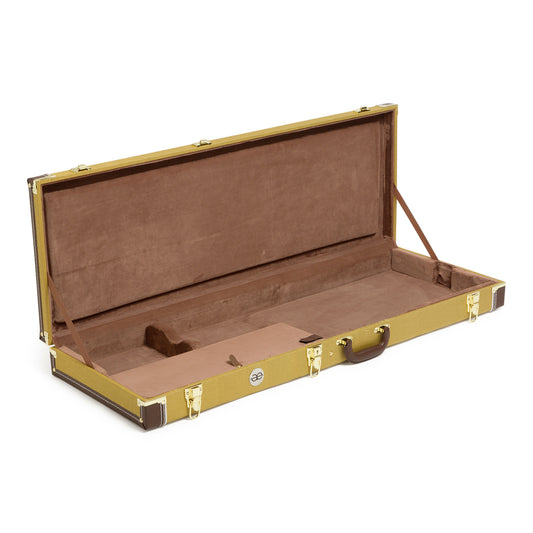 AE Guitars Hardshell Case Tweed with Brown Sides for Jaguar / Jazzmaster