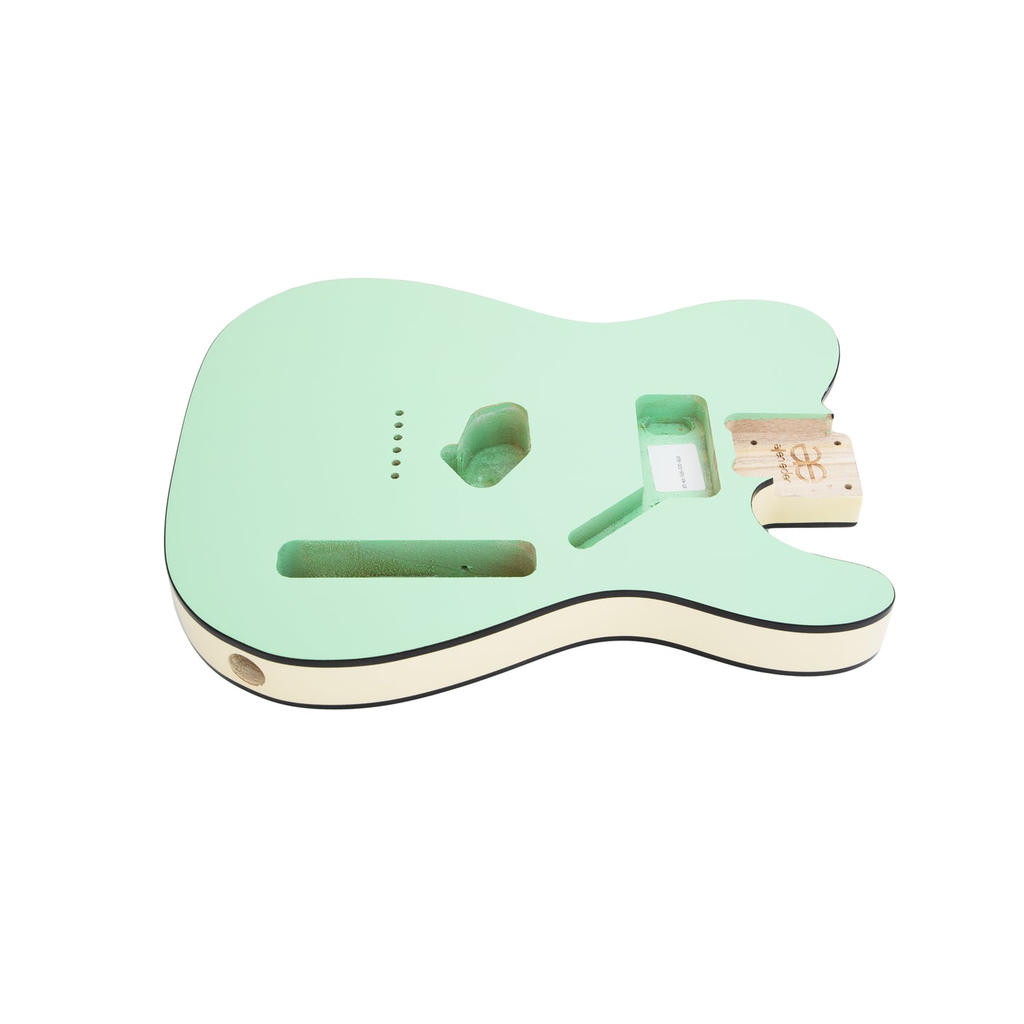 AE Guitars® T-Style Paulownia Guitar Body Seafoam Green and Vintage White Sides
