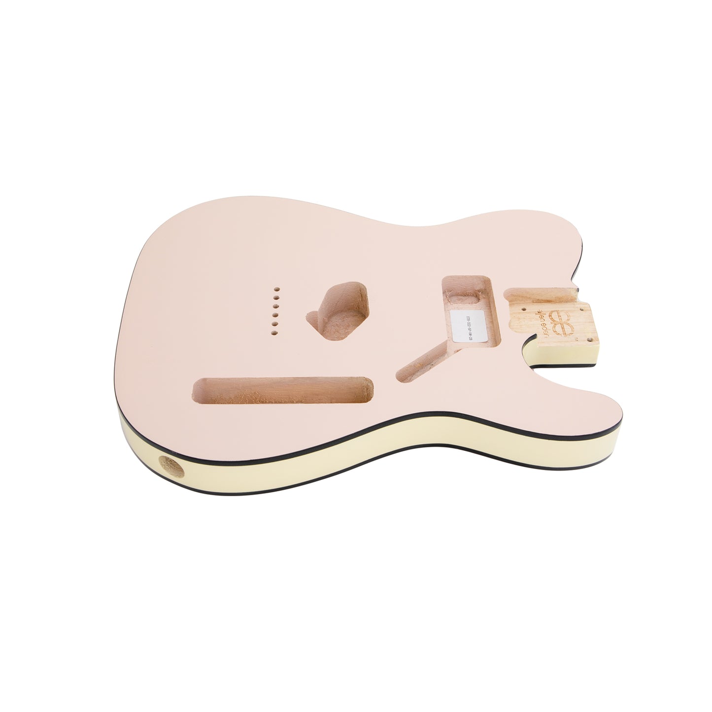 AE Guitars® T-Style Paulownia Guitar Body Shell Pink and Vintage White Sides