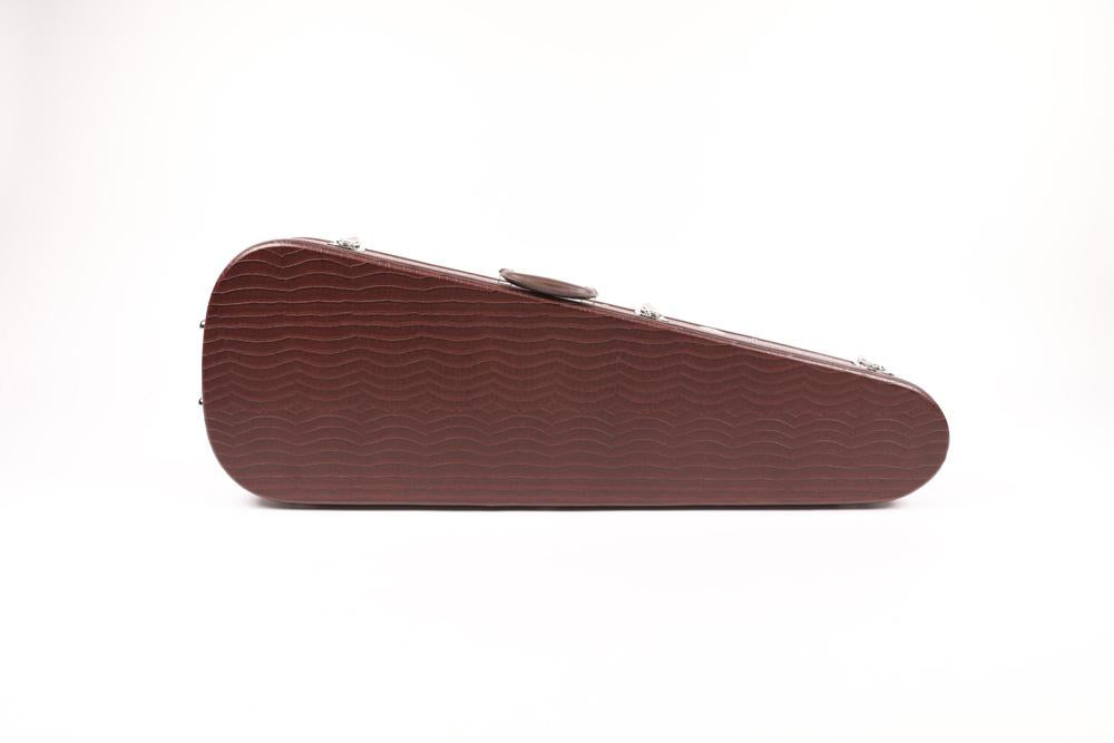 Teardrop Brown Leather Case with Brown Plush Lining