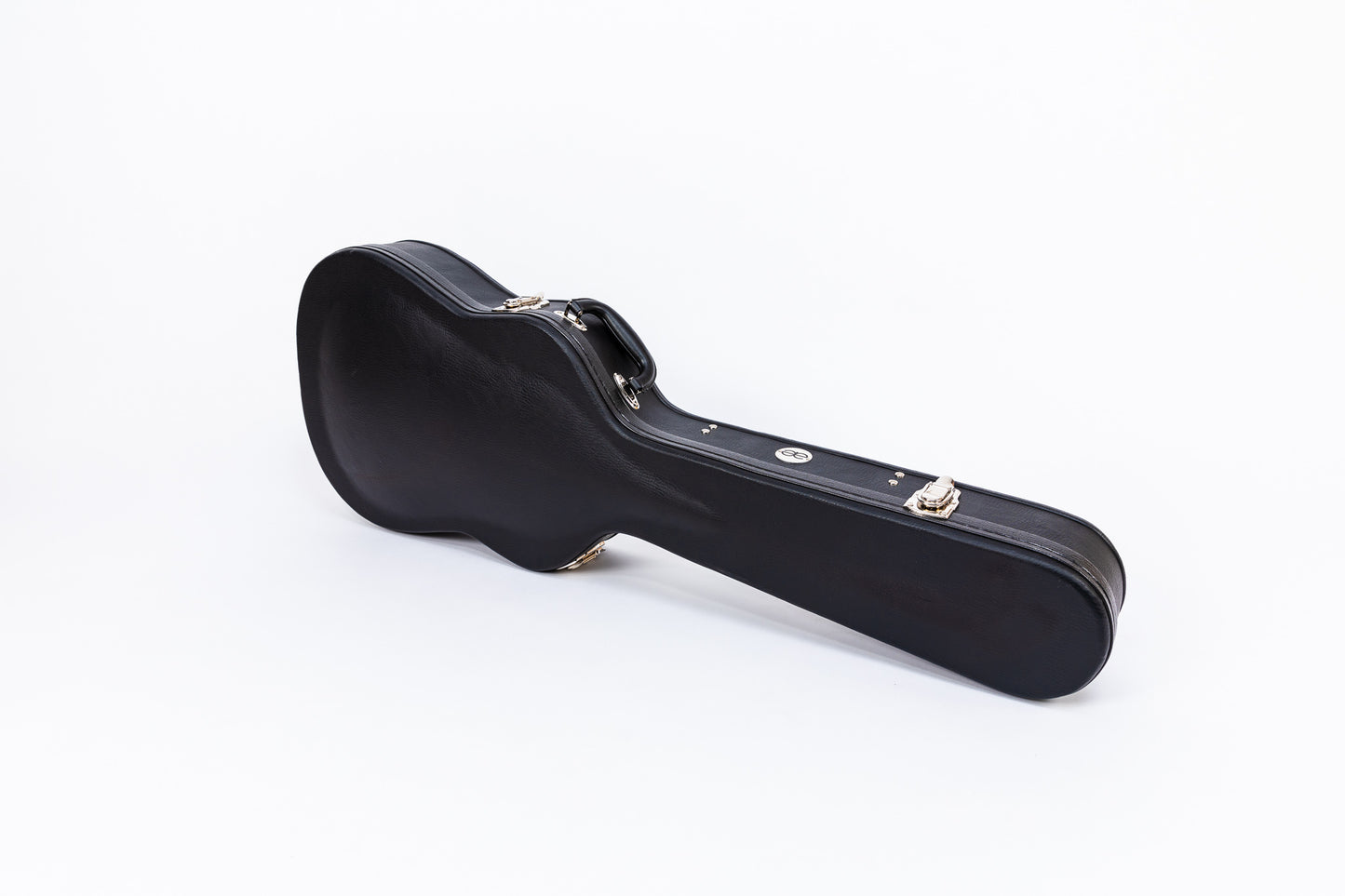 AE Guitars Hardshell Guitar Case Black Leather with Gray Interior For Gretsch Jet Styles