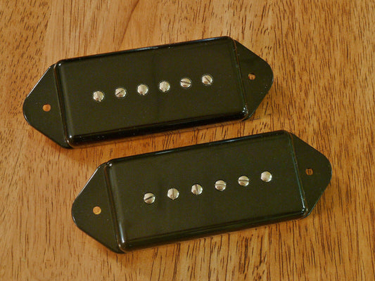Artec Alnico 5 P90 Dog Ear Arched Pickup Set Black