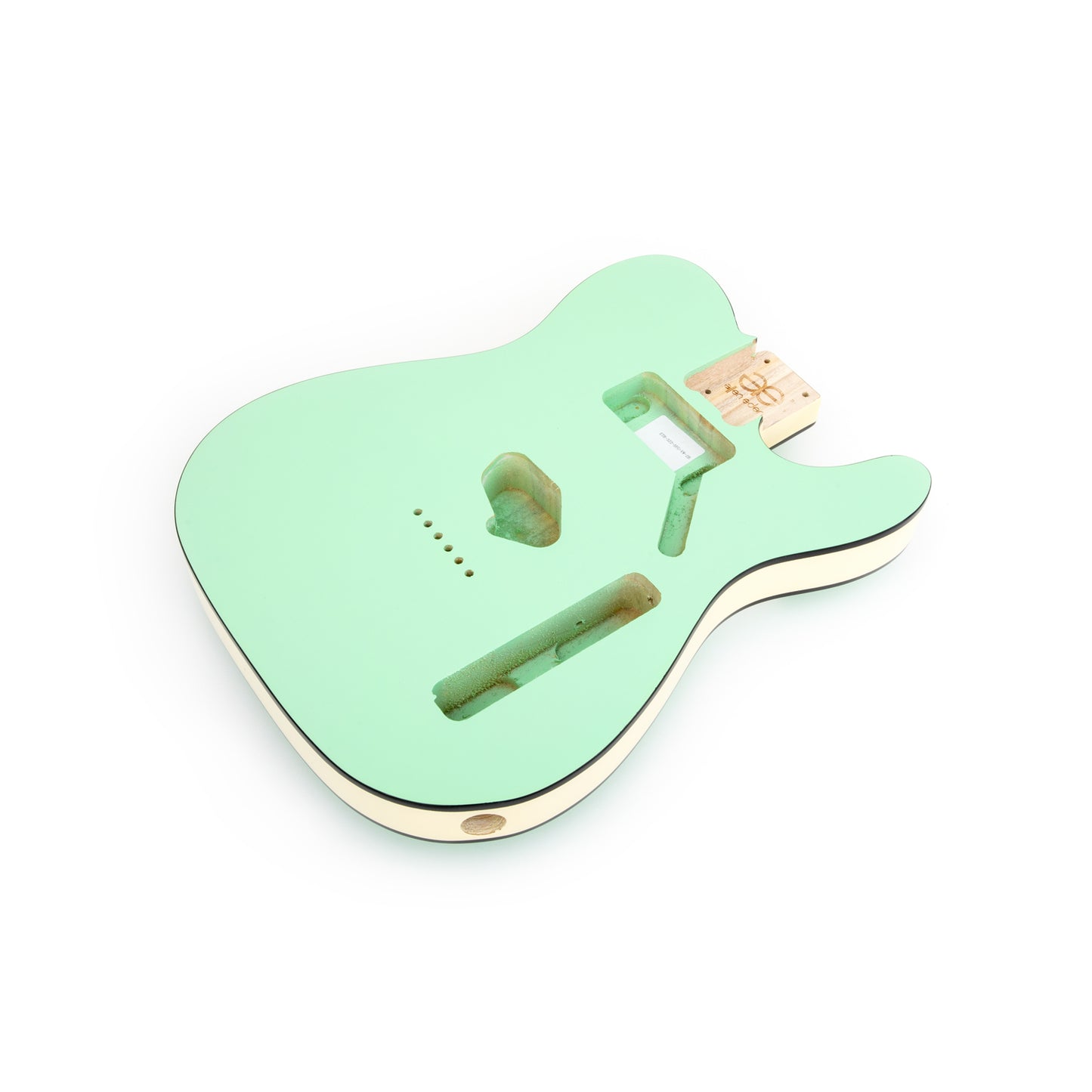 AE Guitars® T-Style Paulownia Guitar Body Seafoam Green and Vintage White Sides