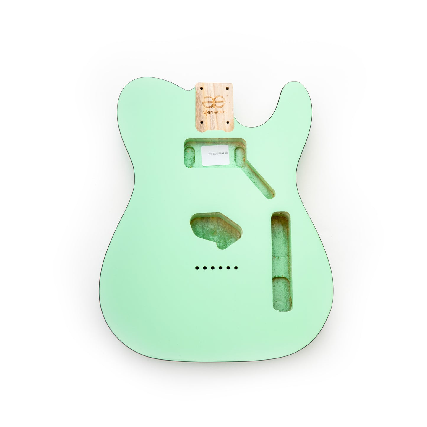 AE Guitars® T-Style Paulownia Guitar Body Seafoam Green and Vintage White Sides