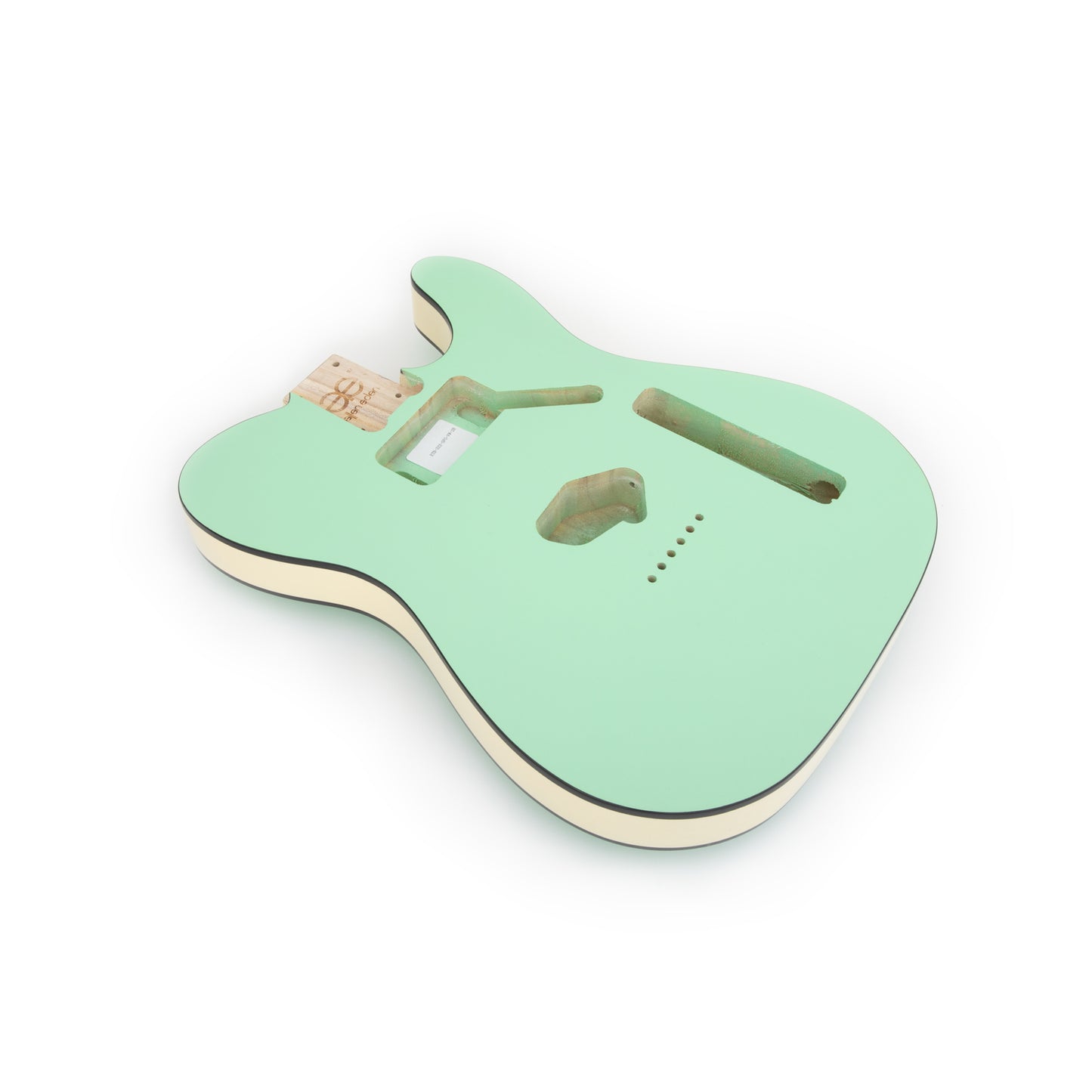 AE Guitars® T-Style Paulownia Guitar Body Seafoam Green and Vintage White Sides