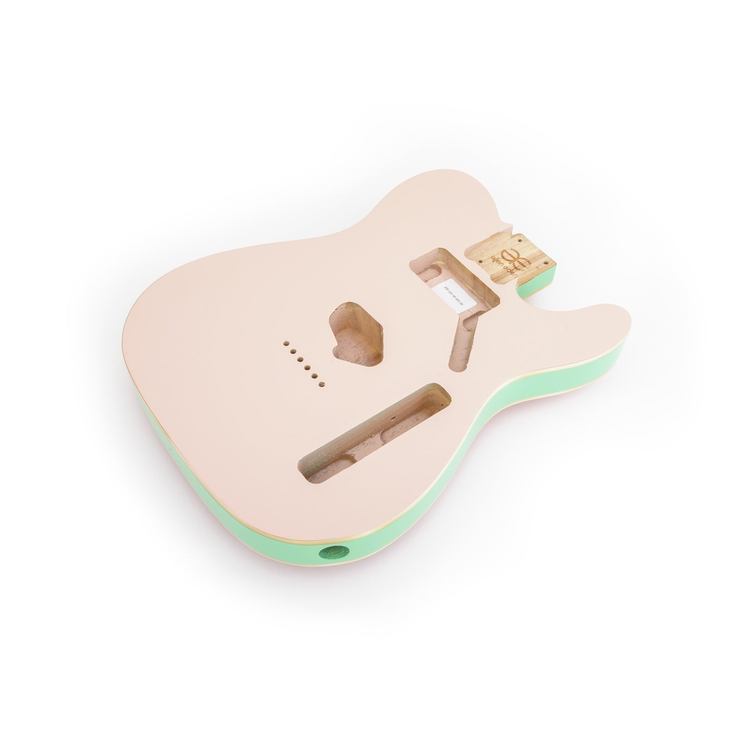 AE Guitars® T-Style Paulownia Guitar Body Shell Pink and Seafoam Green Sides