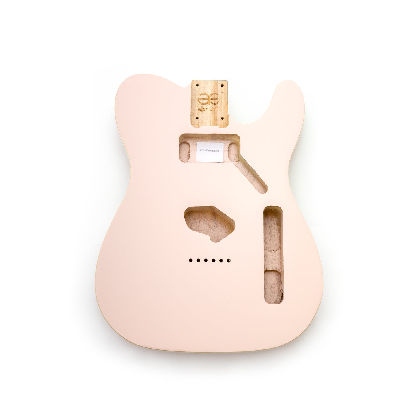 AE Guitars® T-Style Paulownia Guitar Body Shell Pink and Seafoam Green Sides