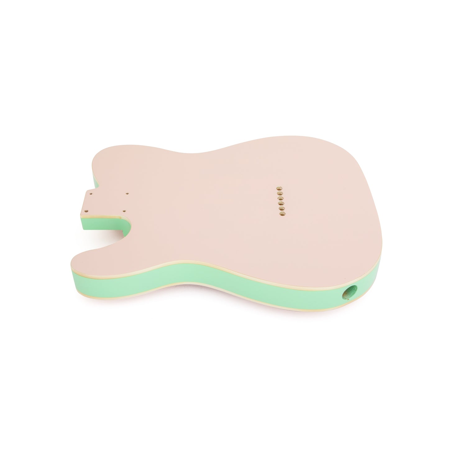 AE Guitars® T-Style Paulownia Guitar Body Shell Pink and Seafoam Green Sides