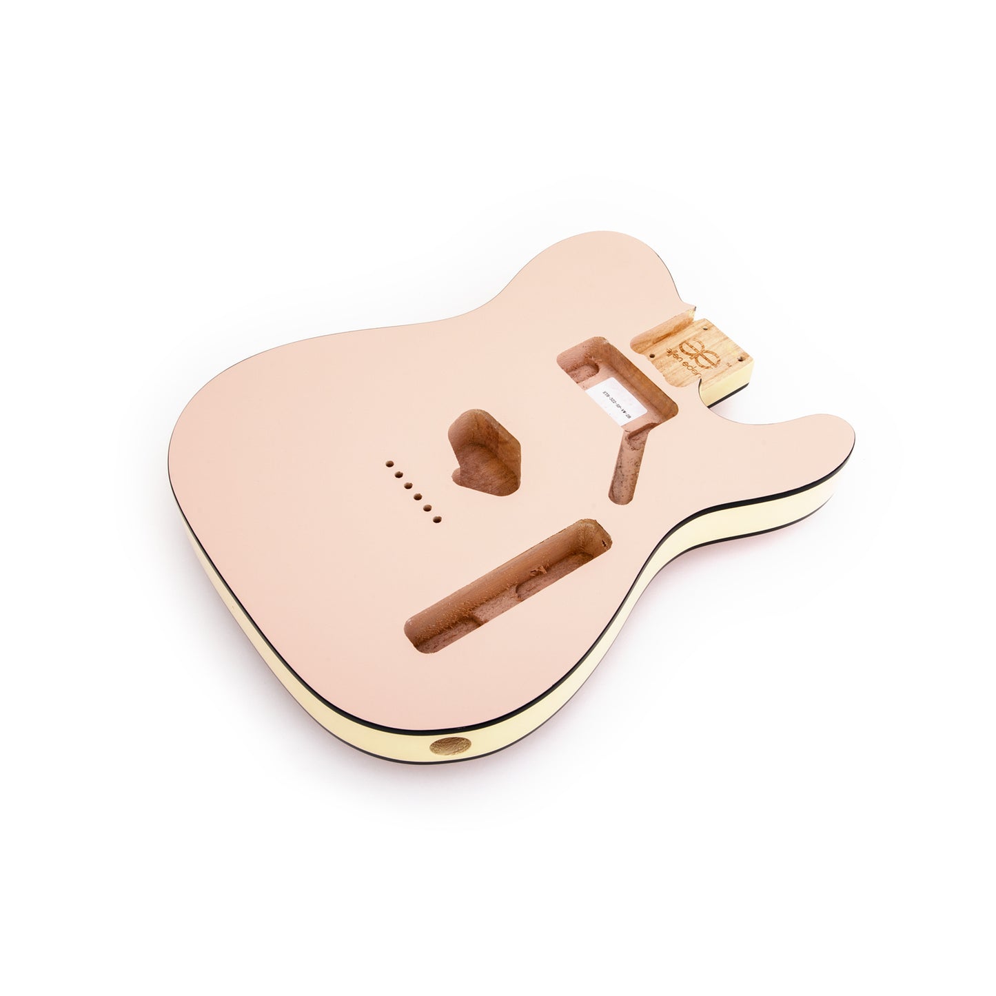 AE Guitars® T-Style Paulownia Guitar Body Shell Pink and Vintage White Sides
