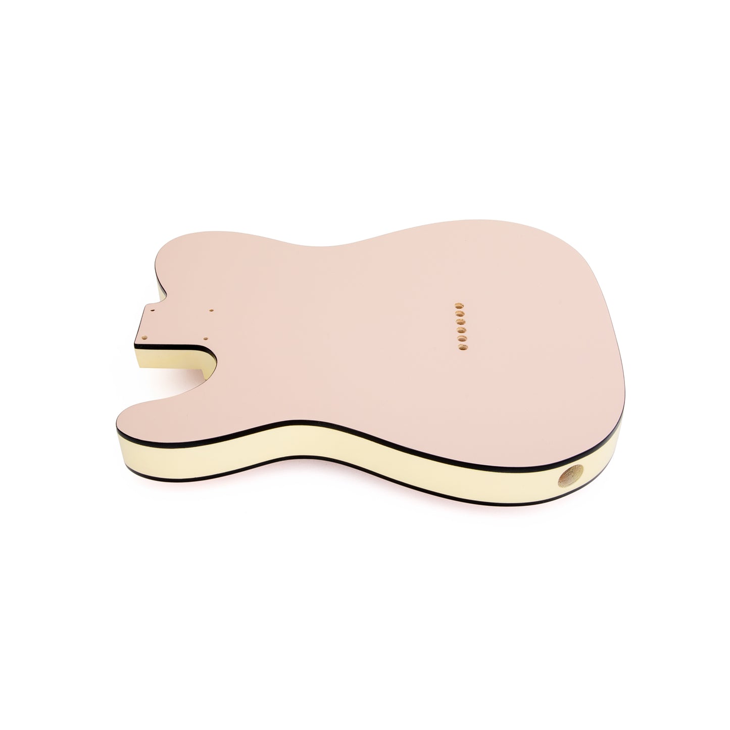 AE Guitars® T-Style Paulownia Guitar Body Shell Pink and Vintage White Sides