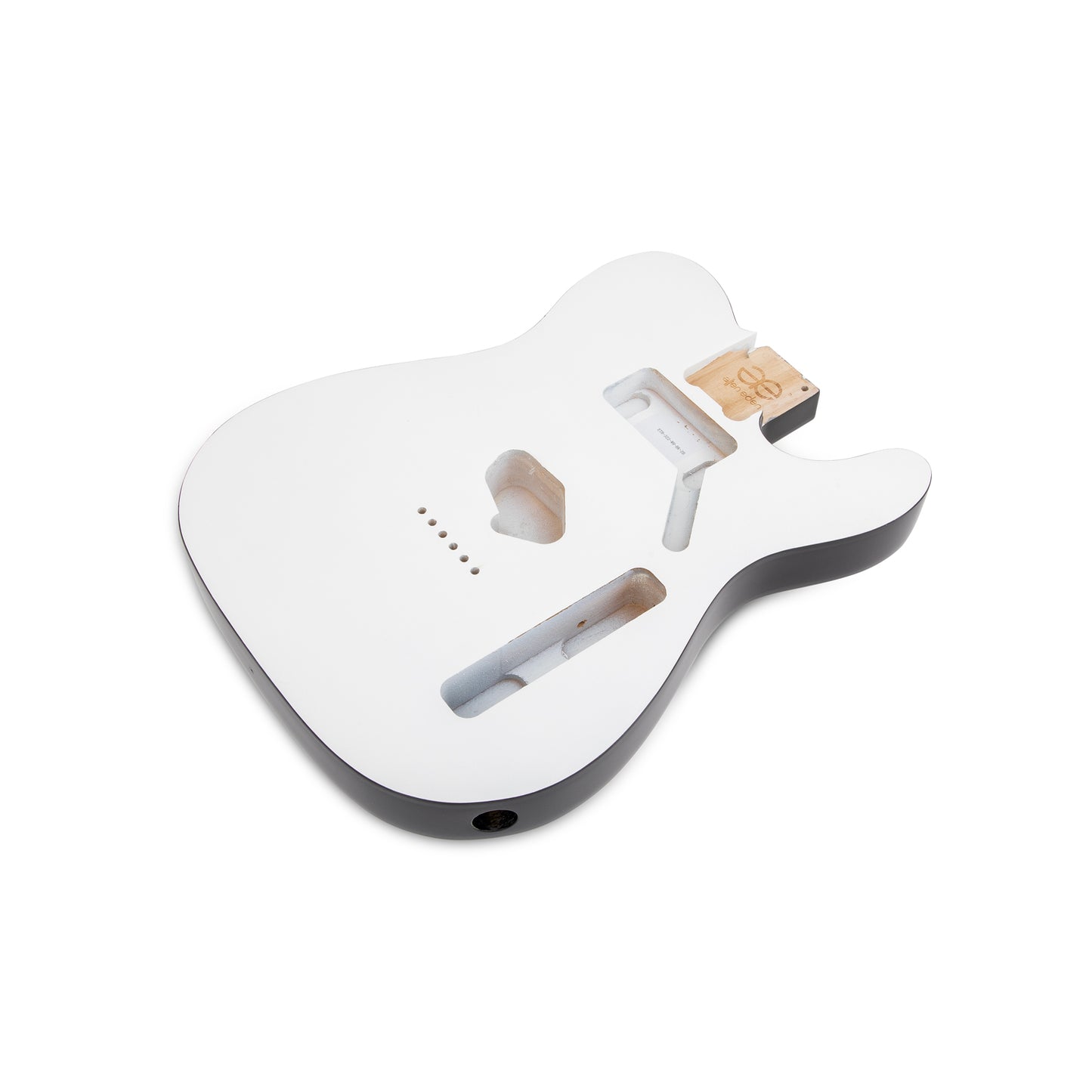 AE Guitars® T-Style Paulownia Guitar Body White and Black Sides