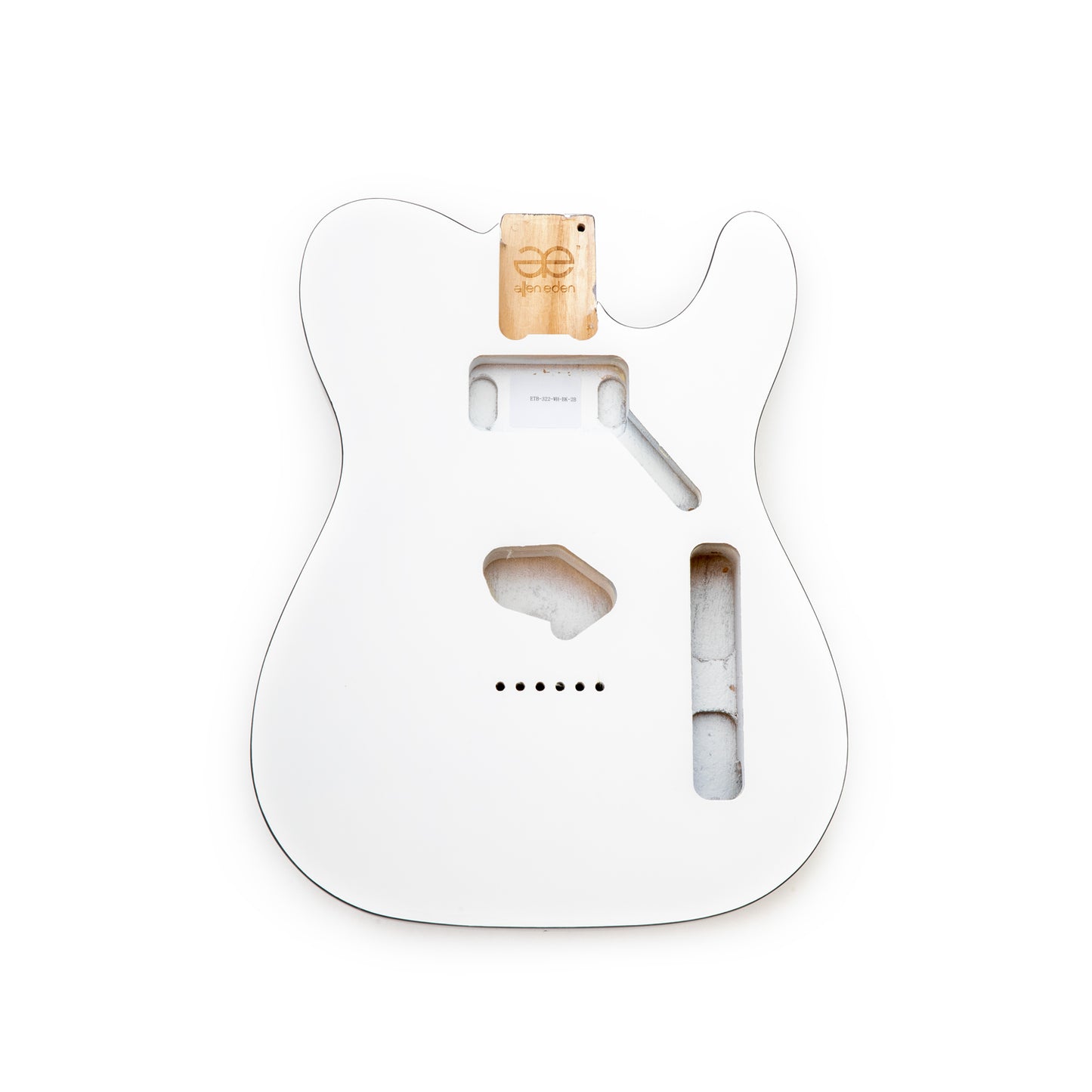 AE Guitars® T-Style Paulownia Guitar Body White and Black Sides