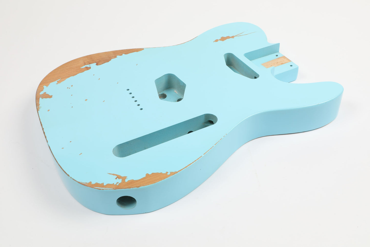 AE Guitars® T-Style Alder Replacement Guitar Body Relic Nitro Top Sonic Blue