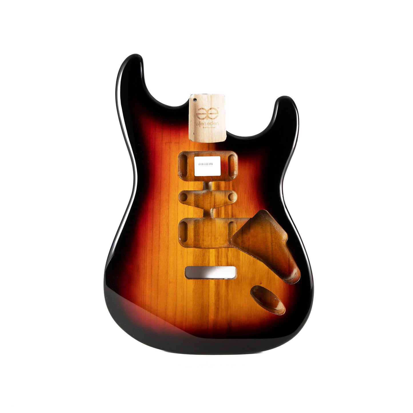 AE Guitars® S-Style Paulownia Replacement Guitar Body 3 Tone Sunburst