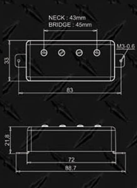 Artec Mini Humbucker Violin Bass Neck Pickup Chrome