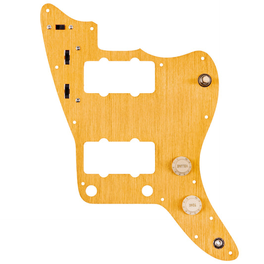 JM-Style Prewired Pickguard Anodized Gold Finish with CTS Switches