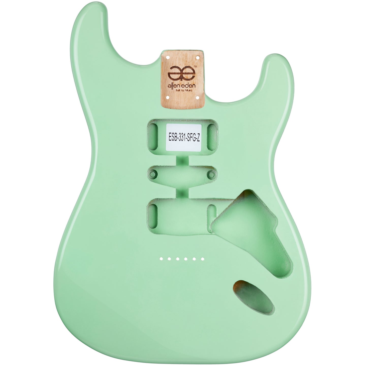 AE Guitars® S-Style Paulownia Replacement Guitar Body Seafoam Green