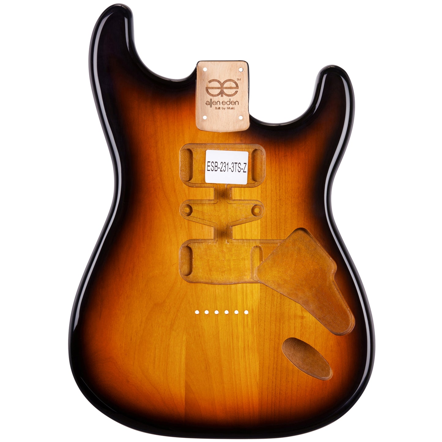 AE Guitars® S-Style Alder Replacement Guitar Body 3 Tone Sunburst