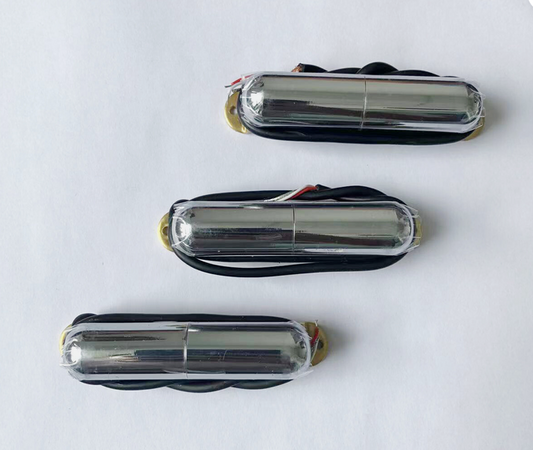 Artec Lipstick Tube Single Coil Guitar Pickup Chrome Set