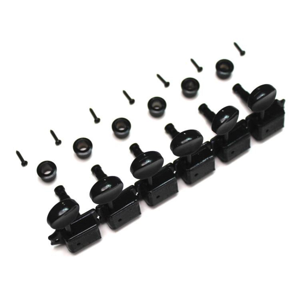 Wilkinson WJ55 Kluson Style Guitar Machine Heads Set of 6 Inline, Black