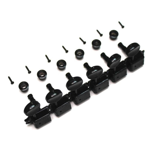 Wilkinson WJ55 Kluson Style Guitar Machine Heads Set of 6 Inline, Black