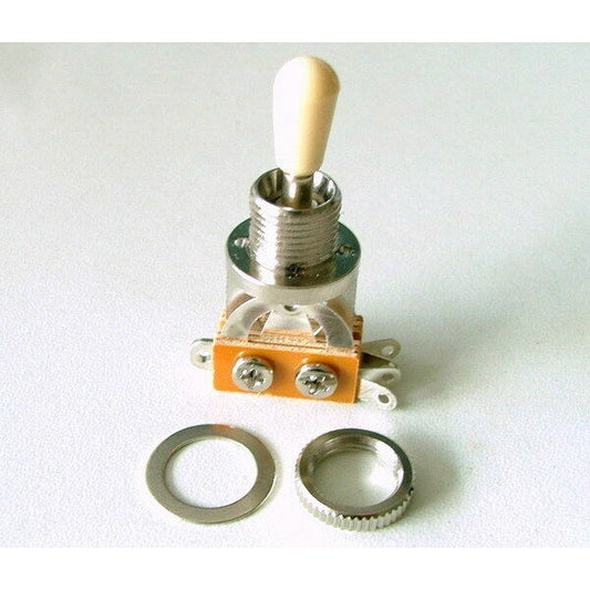 3 Way Toggle Switch Chrome with Cream Cap for LP Guitar