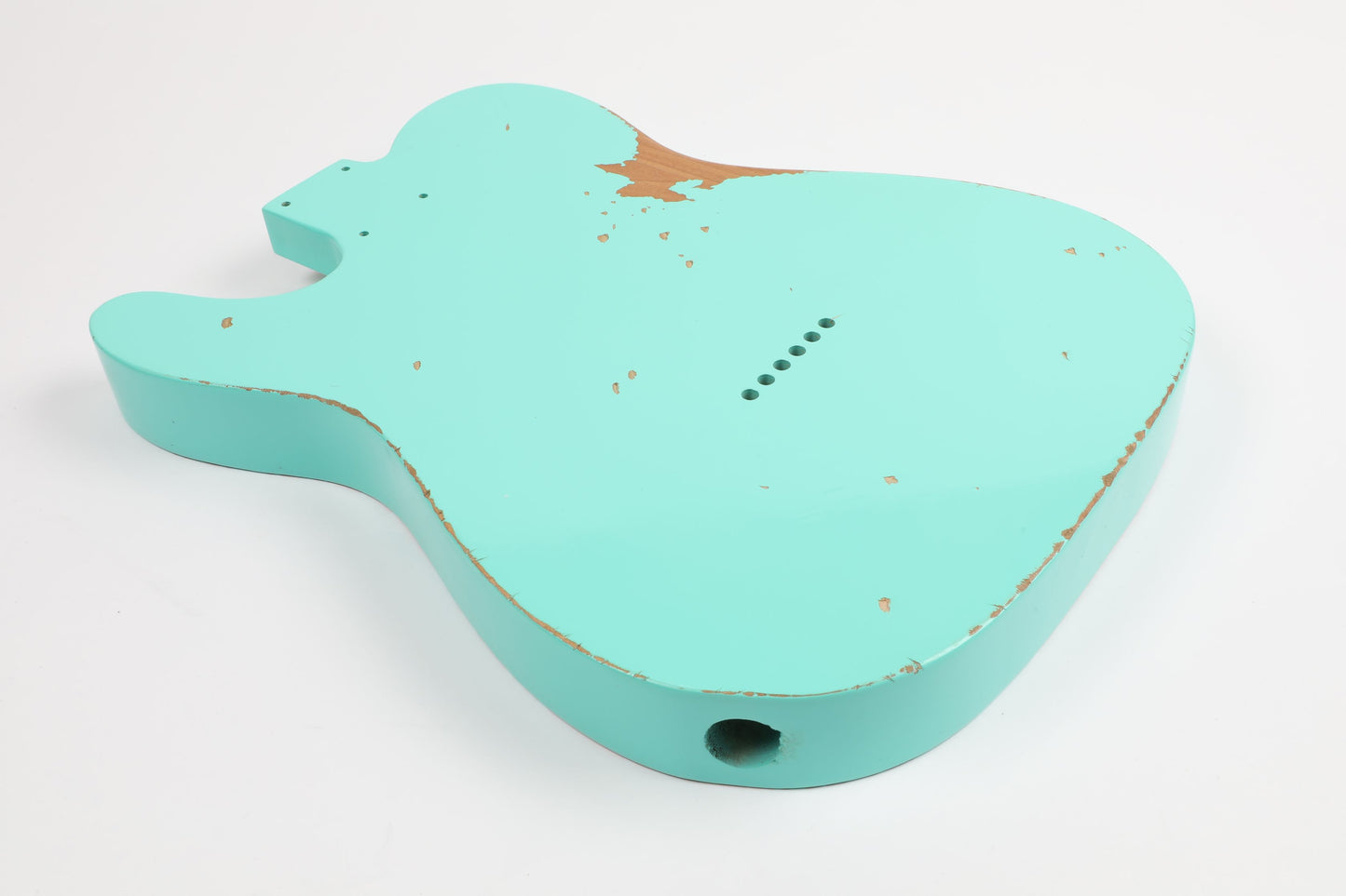 AE Guitars® T-Style Alder Replacement Guitar Body Relic Nitro Top Seafoam Green