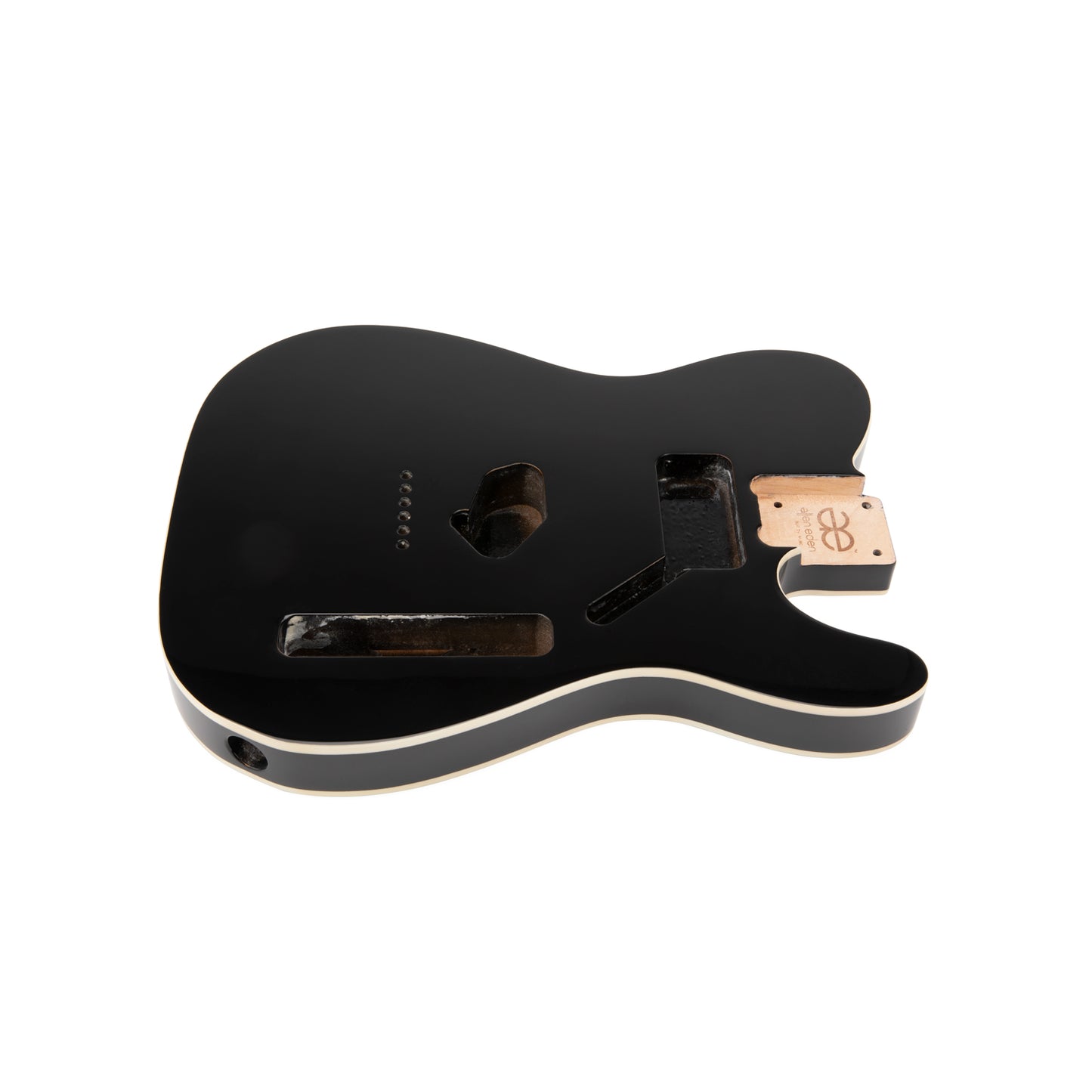 AE Guitars® T-Style Alder Replacement Guitar Body Black with Binding