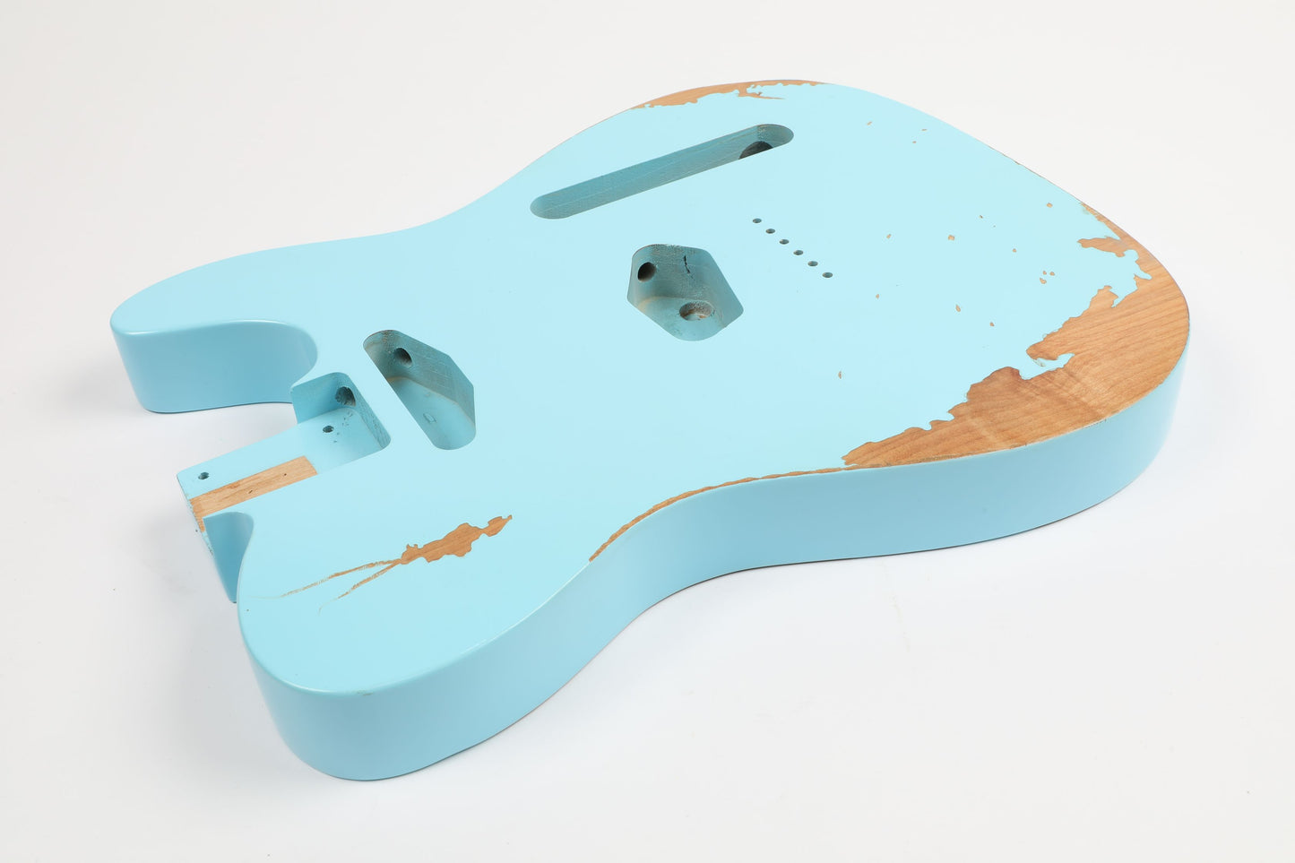 AE Guitars® T-Style Alder Replacement Guitar Body Relic Nitro Top Sonic Blue