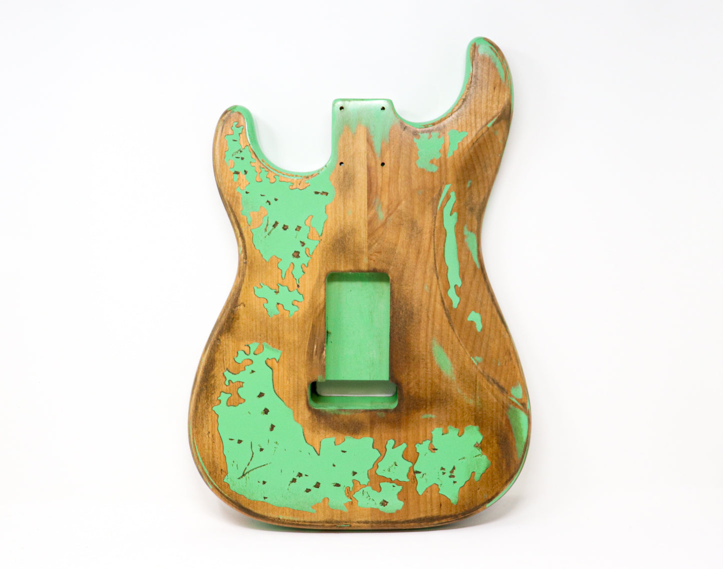 AE Guitars® S-Style Alder Replacement Guitar Body Relic Nitro Top Seafoam Green