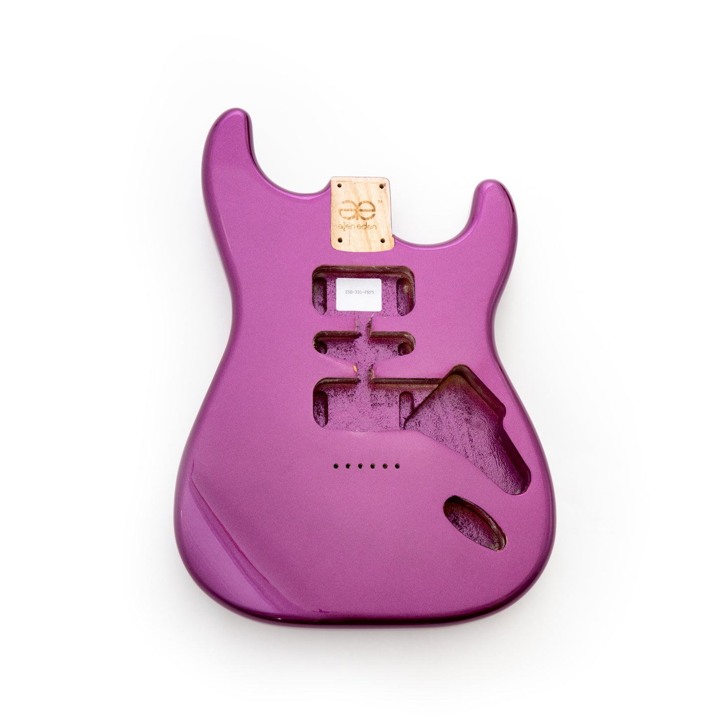 AE Guitars® S-Style Paulownia Replacement Guitar Body Purple Sparkle