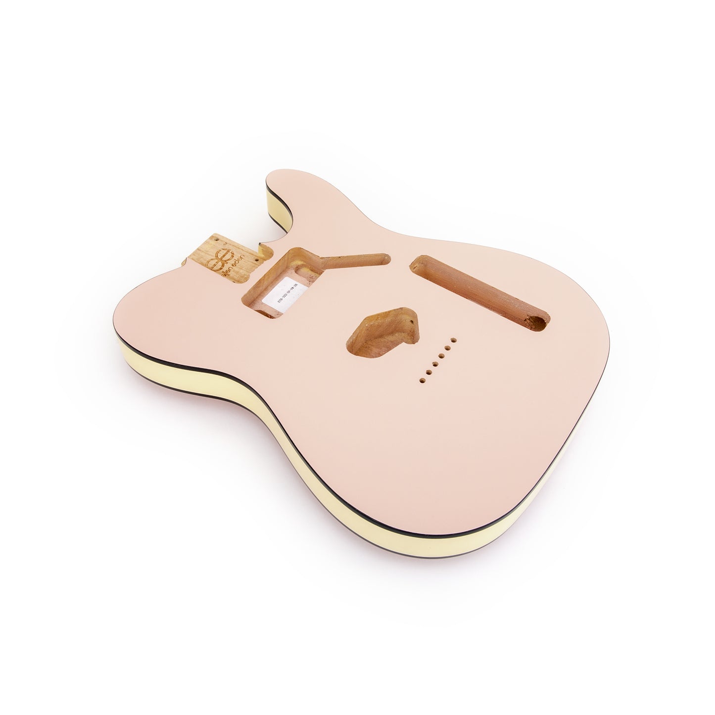 AE Guitars® T-Style Paulownia Guitar Body Shell Pink and Vintage White Sides