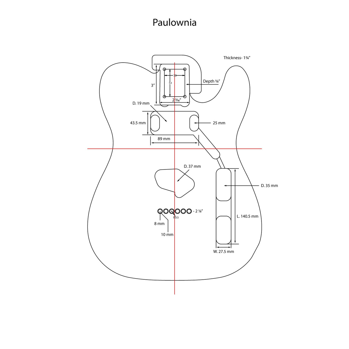 AE Guitars® T-Style Paulownia Replacement Guitar Body British Race Green