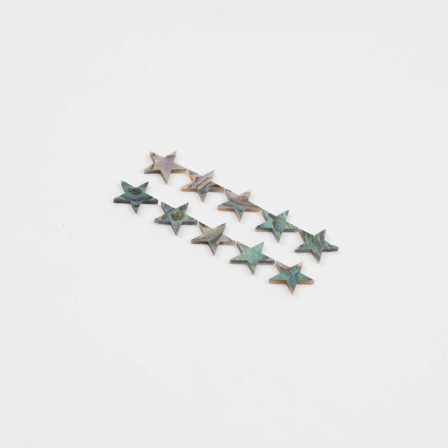 Set of 10 Real Abalone Star Inlays for Custom Guitar 11 mm