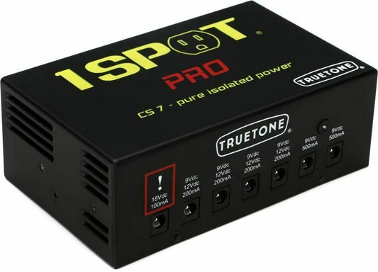 TrueTone 1 SPOT PRO CS7 7-output Isolated Guitar Pedal Power Supply