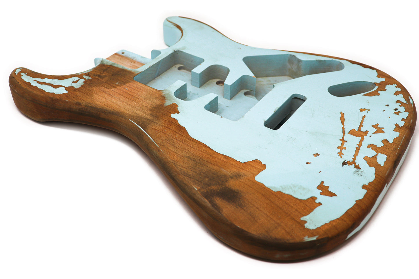 AE Guitars® S-Style Alder Replacement Guitar Body Relic Nitro Top Sonic Blue