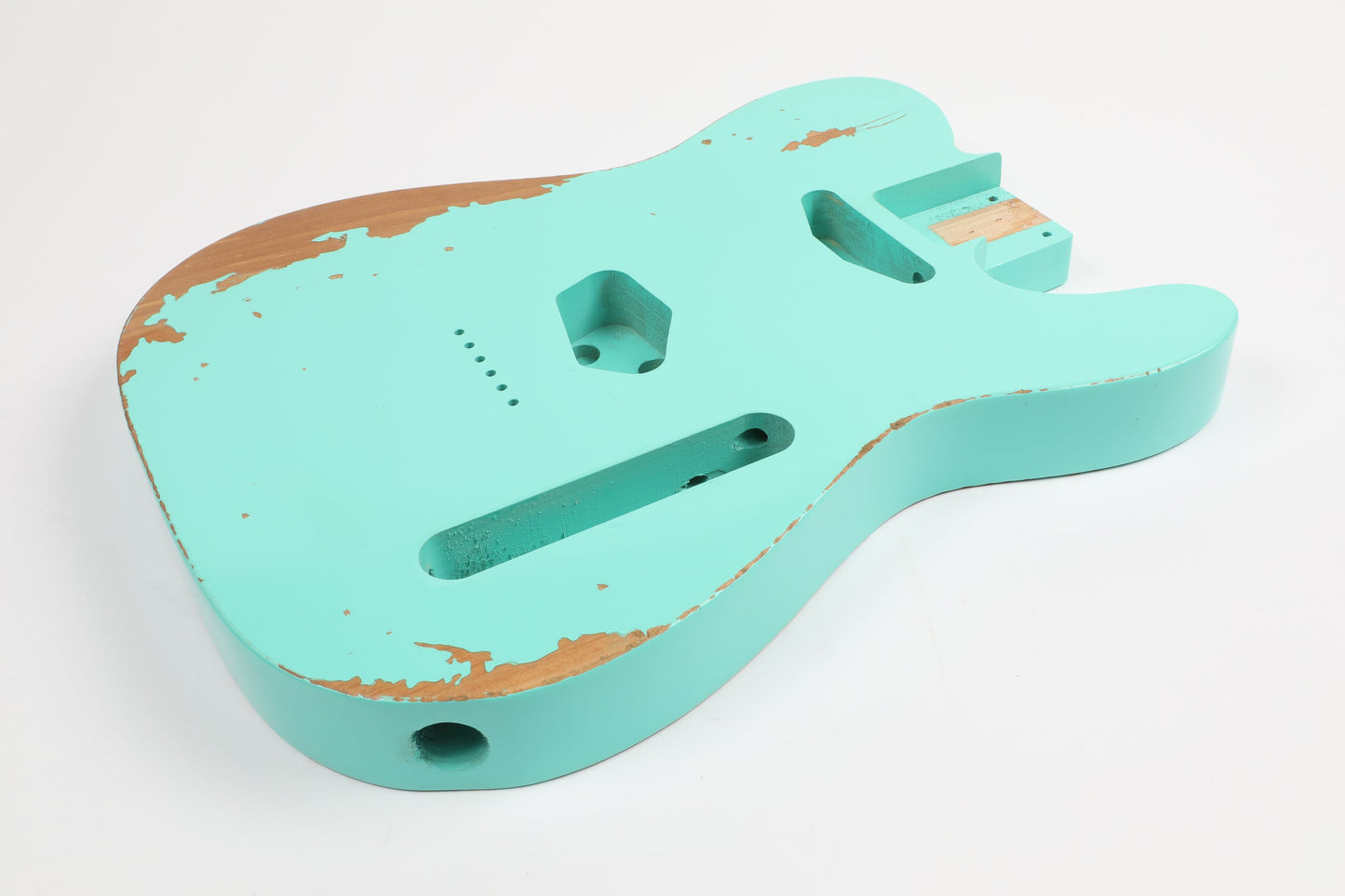 AE Guitars® T-Style Alder Replacement Guitar Body Relic Nitro Top Seafoam Green